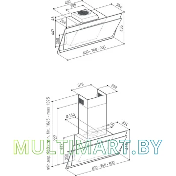Вытяжка Korting KHC 97070 GN картинка 2
